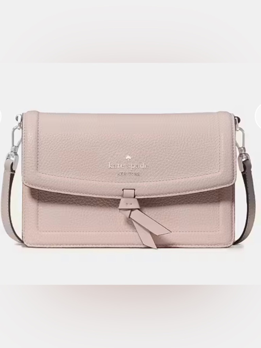 Kate Spade Knott Mini Crossbody Bag powder Suger Pink Pebble Leather